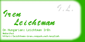 iren leichtman business card